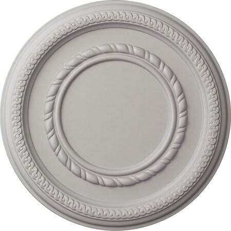 Ekena Millwork Federal Roped Small Ceiling Medallion (Canopies up to 6"), 12 5/8"OD x 1 1/8"P, Ultra Pure White CM12FEUWF